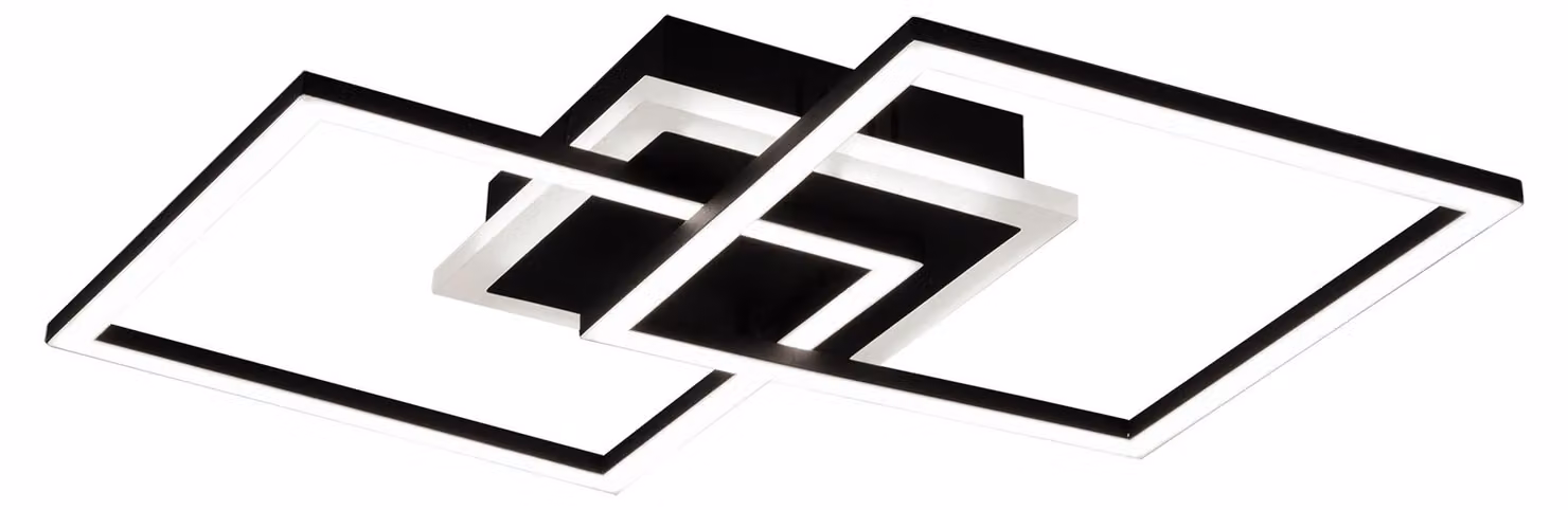 Lampada da soffitto moderna con LED integrato VENIDA nero RL R62793132