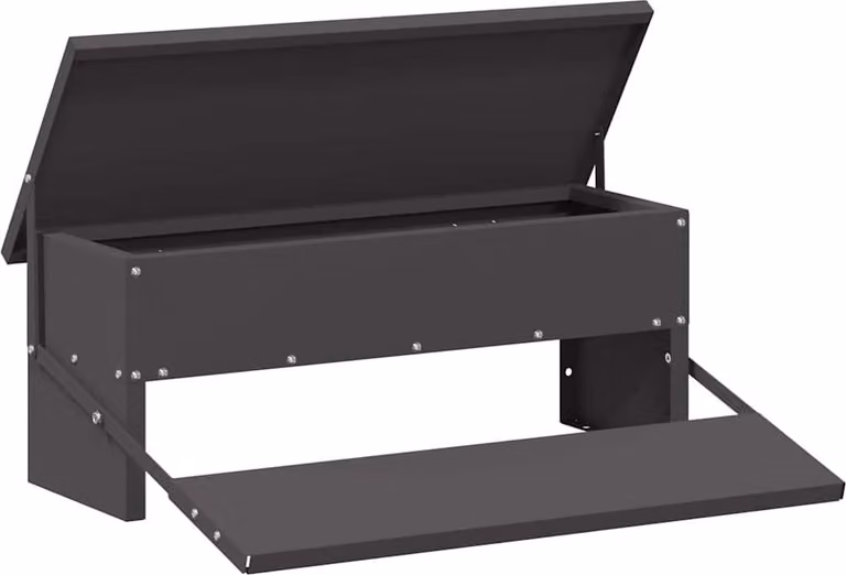 Mangiatore a Pedale per Pollo Nero 48,5 x 39,5 x 19 cm