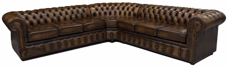 Chesterfield Ledersofa Sofa Polster Eckcouch Sitz Ecke Garnitur Polster Couchen