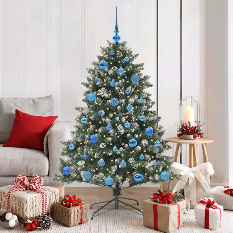Albero di Natale artificiale da tavolo vidaXL Verde con luci LED bianco caldo, Altezza: 150 cm