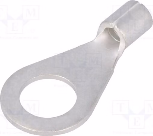10 connettori a crimpare per cavi, tipo ad anello, M6, per cavi isolati ST-087/4, sezione da 1,5 a 2,5 mm²