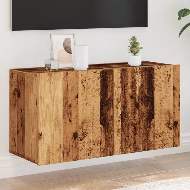 Mobile TV da parete vidaXL in legno marrone stile moderno L 80 cm x P 30 cm x H 41 cm