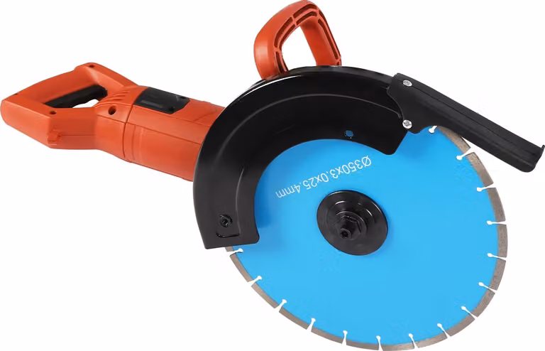 Taglierina elettrica per calcestruzzo, potente motore da 3000W, profondità di taglio regolabile, funzionamento senza polvere