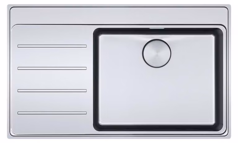 Franke Mythos lavello a scomparsa in acciaio inox MYX 211-86 Un lavello a pulsante in acciaio inox da 60 cm 127.0642.000