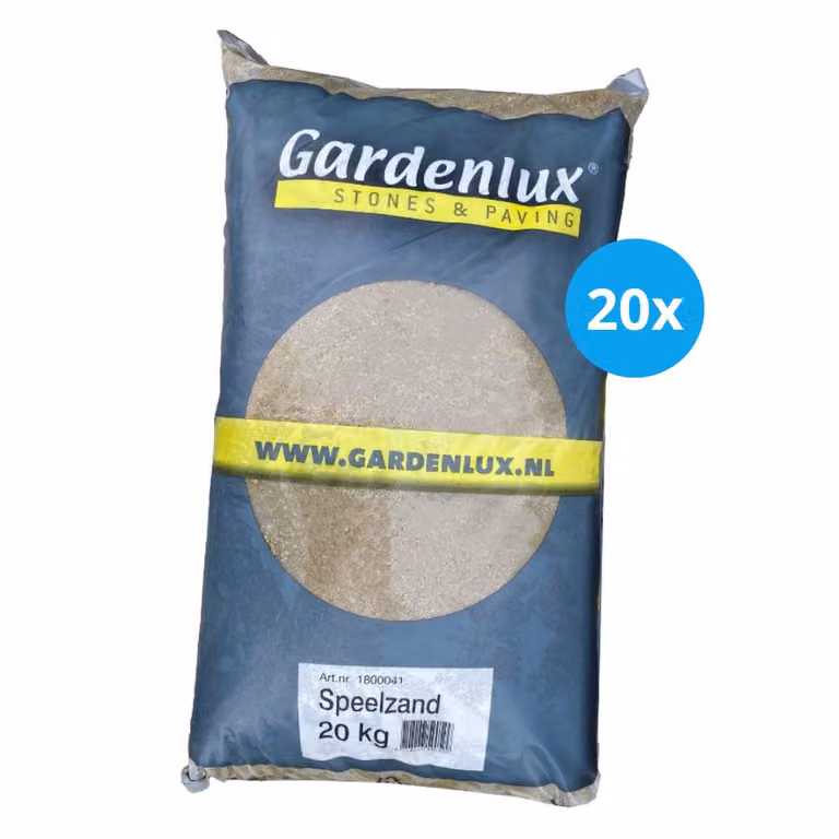 Gardenlux Play Sand - Sabbia per sabbiera - Sabbia per sabbiera - Certificata - Confezione valore 20 x 20 kg