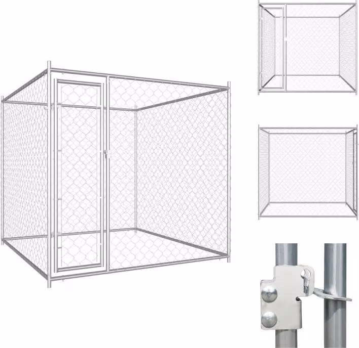 vidaXL Cuccia per cani da esterno 193x193x185 cm - Cucce per cani e recinti
