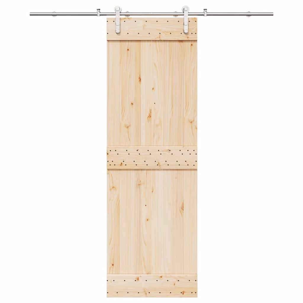vidaXL Kit Binari per Porta Scorrevole in Acciaio Inossidabile Argento, 200 cm