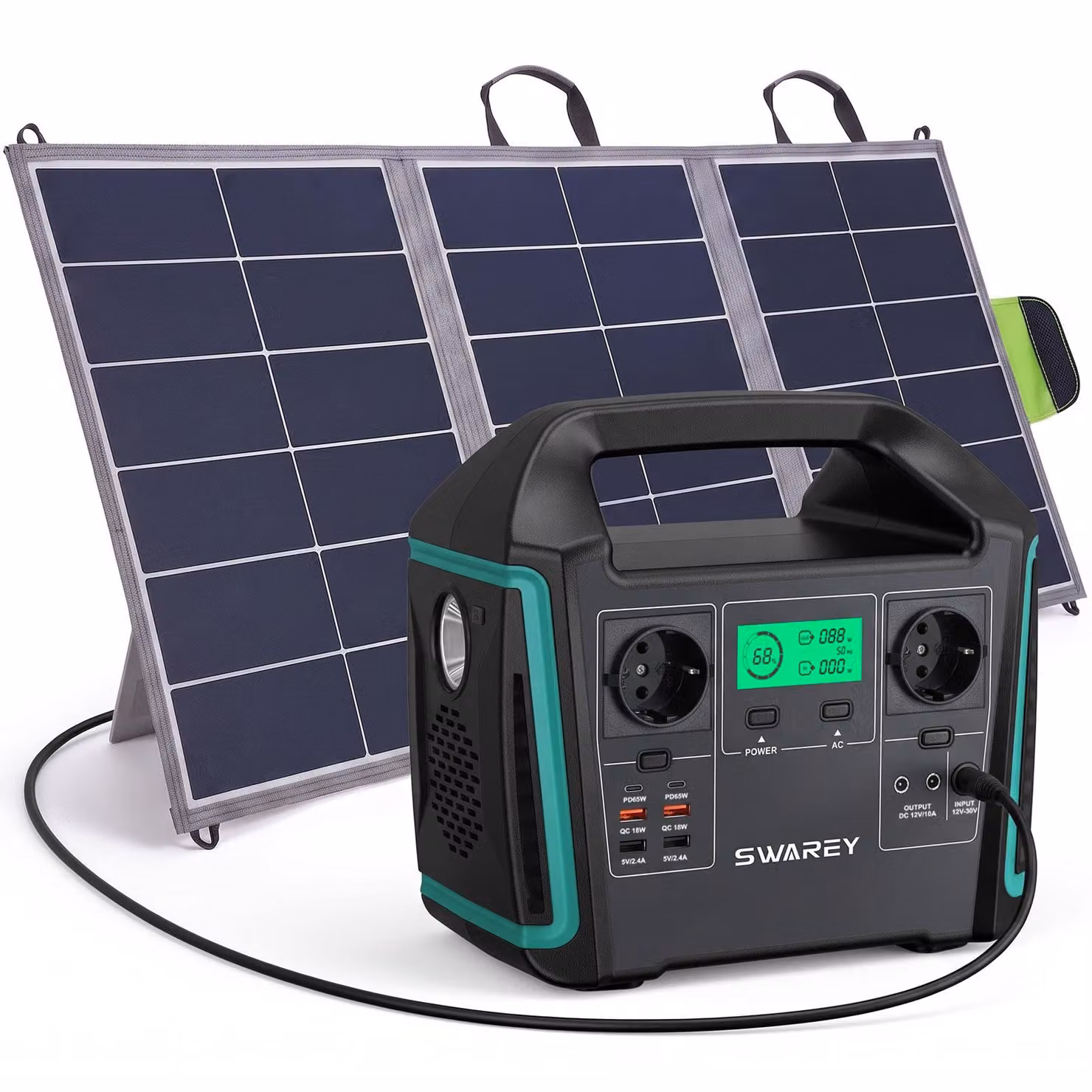 Portable power station Generatore solare 1000W(1500W picco) con pannello solare 100W, accumulatore solare 725,76Wh,generatore di emergenza,powerbank