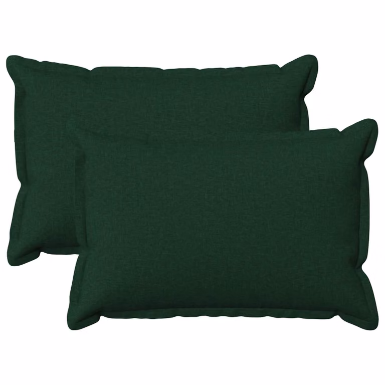 Set di 2 federe vidaXL HOUTEN verdi, rettangolari, in poliestere, 50 x 70 cm