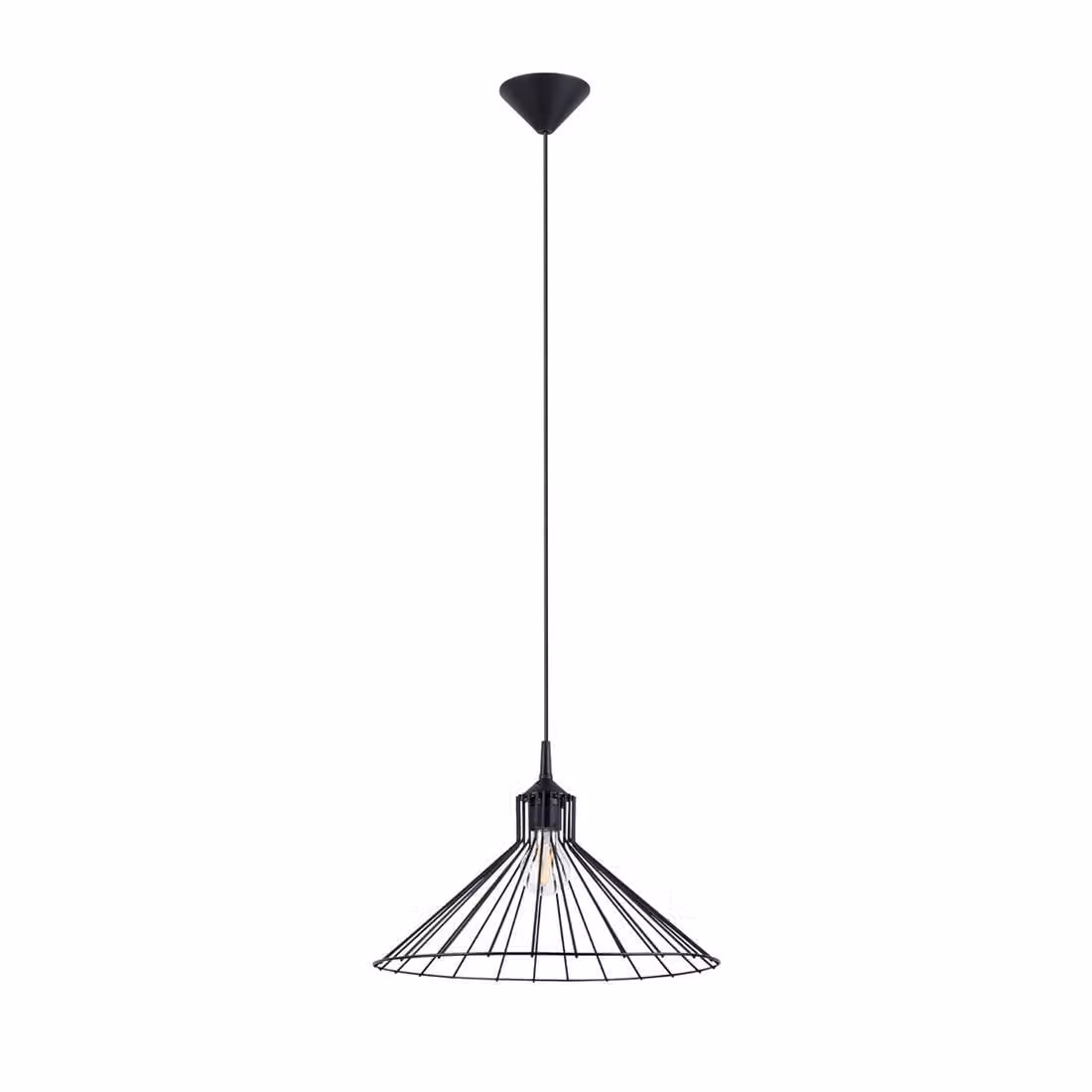 Lampada a sospensione EDA 1xE27 15W acciaio 86x40x40cm Sollux Lighting