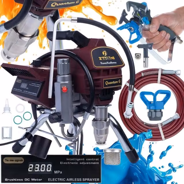 Pompa Airless Zenthril per Pittura, Lacca, Impregnante e Vernice, 280 L/min, 20 MPa, 2200W – 1