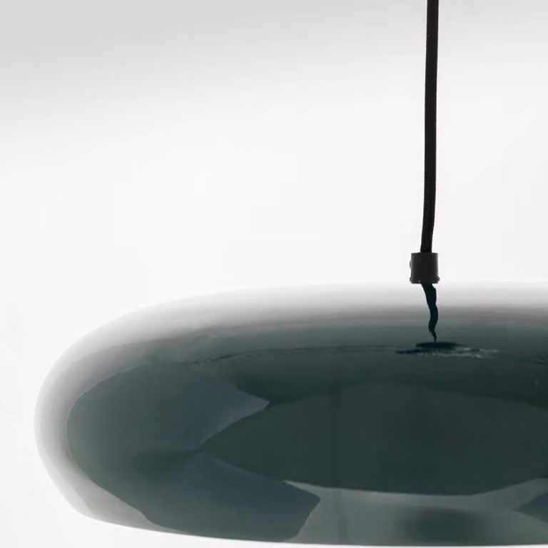KARE Lampada a sospensione Lia, dimmerabile, Blu, Soggiorno / Sala da pranzo, Metallo, Lampada a sospensione