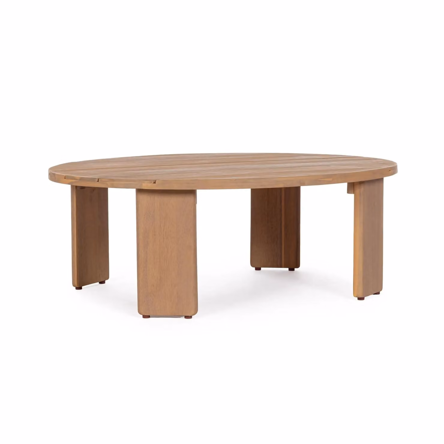 Tavolino ovale GIRONA in legno di acacia, 100×80 cm