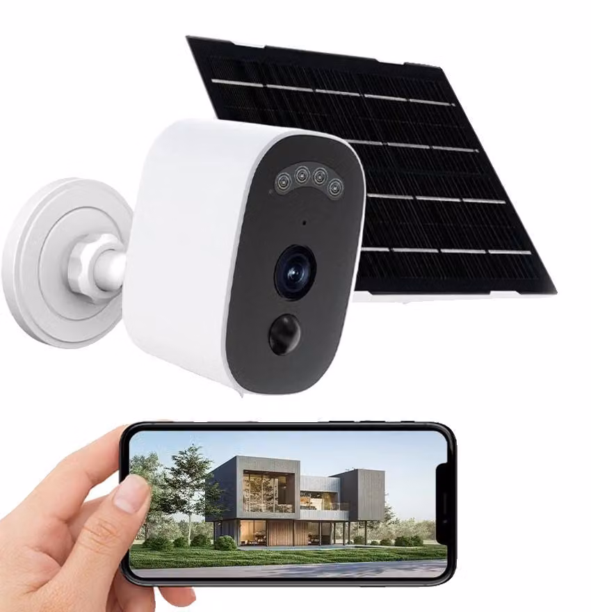 Telecamera di sicurezza, alimentata a energia solare, con audio bidirezionale, risoluzione 3MP
