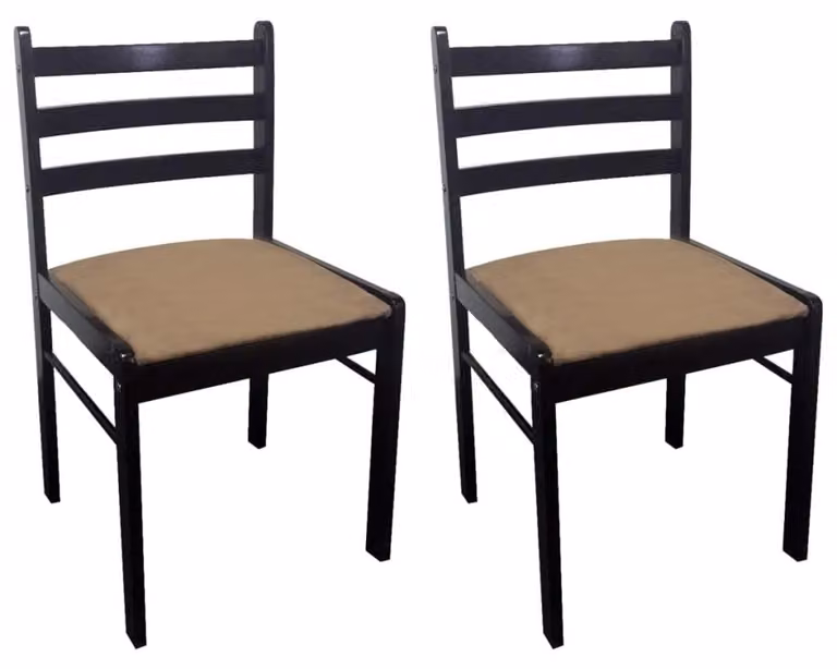 Set di 2 sedie da pranzo in legno massello