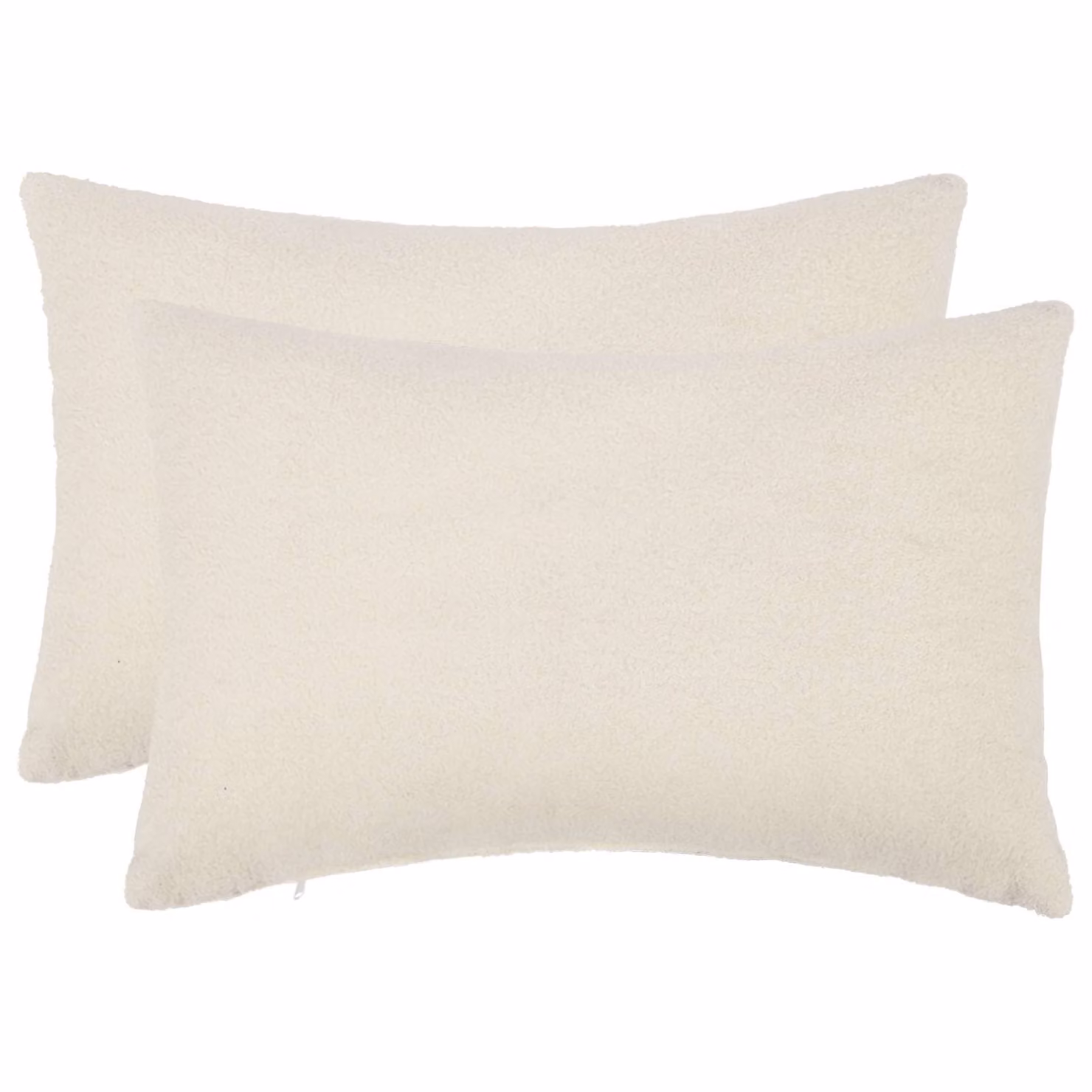 Set di 2 federe vidaXL HEERLEN in bouclé color crema, L 50 cm x P 30 cm