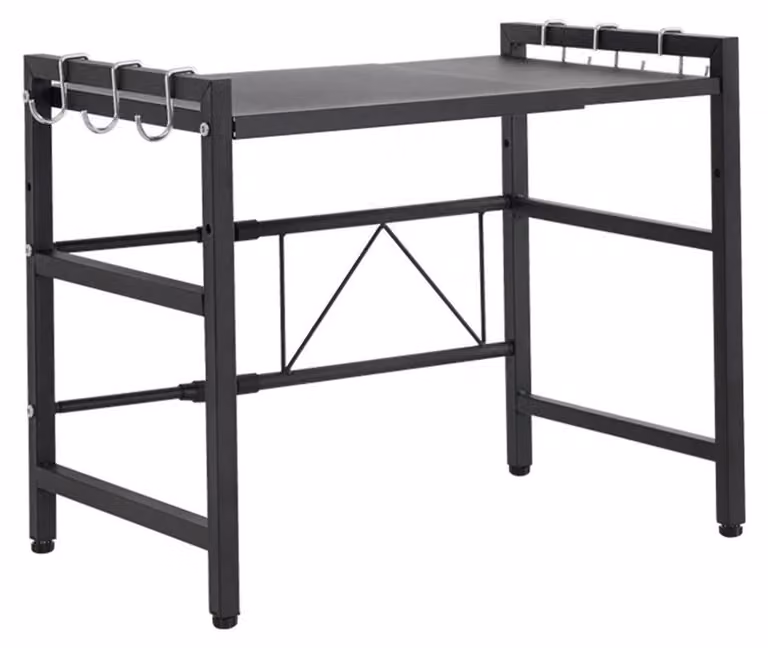Porta-microonde, ripiano portaoggetti per la cucina domestica, scaffale estraibile per microonde, scaffali a 1 ripiano, sistema di organizzazione per scaffali