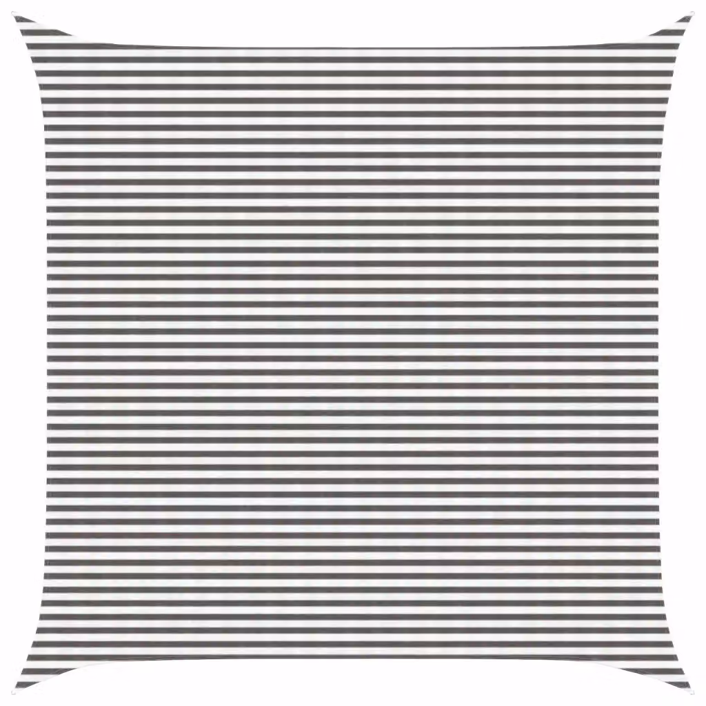 Vela Parasole Quadrata in HDPE Grigio Chiaro e Bianco 7 x 7 m – 2