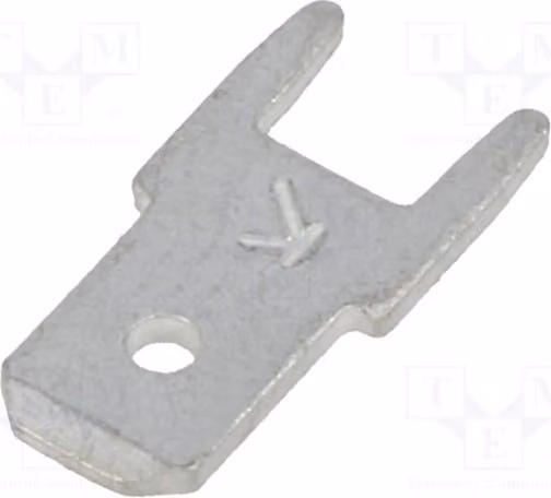 5 connettori: terminali a montaggio traversale (THT) in ottone, placcati in stagno, spessore 4,8 mm, modello 1212 - connettori a saldare da 0,8 mm, maschio