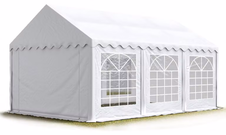 TOOLPORT Tendone per feste 3x6 m PVC bianco 100% impermeabile Tendone da esterno Tenda party