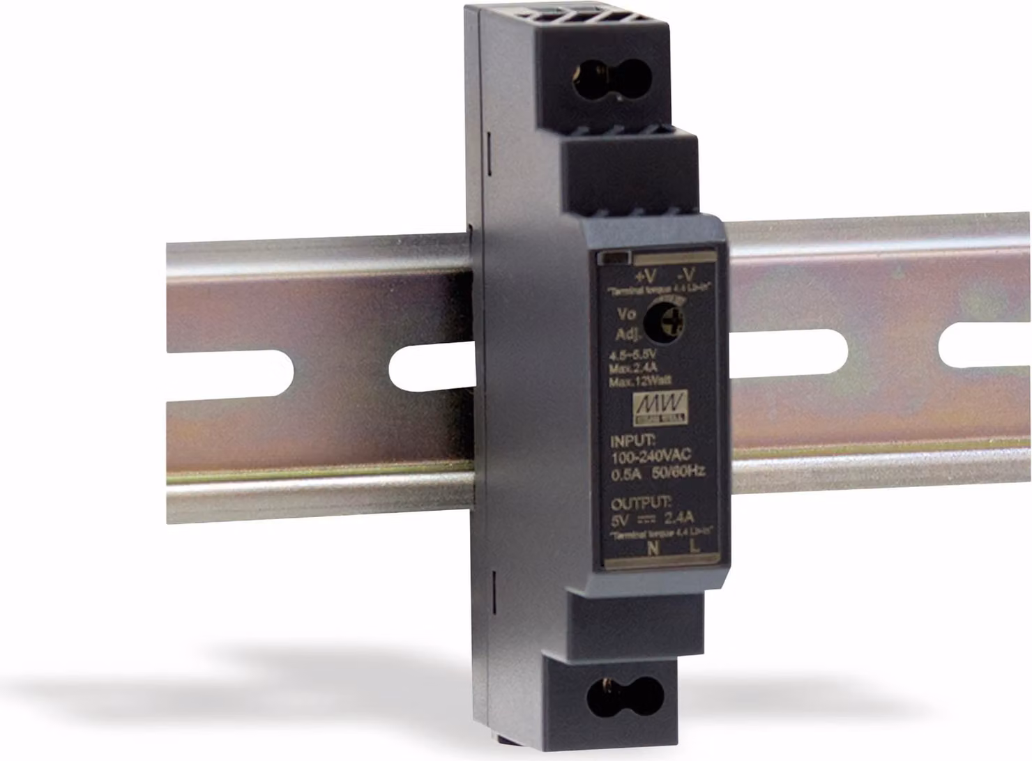 Alimentatore switching per guida DIN MEAN WELL HDR-15-12, 12 V-/1,25 A