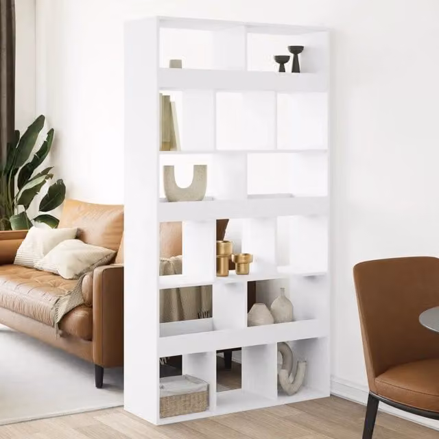 Divisorio per stanza moderno vidaXL bianco in MDF L: 100 cm, P: 33 cm, H: 187,5 cm