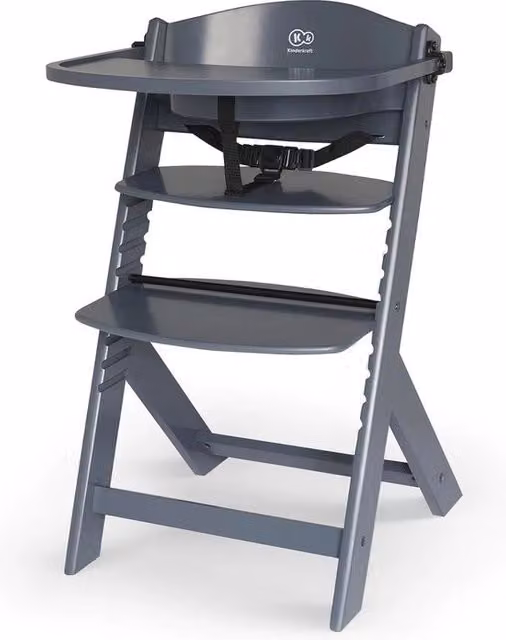 Seggiolino da tavolo in legno 3 in 1 - Altalena per bambini fino a 10 anni - Grigio
