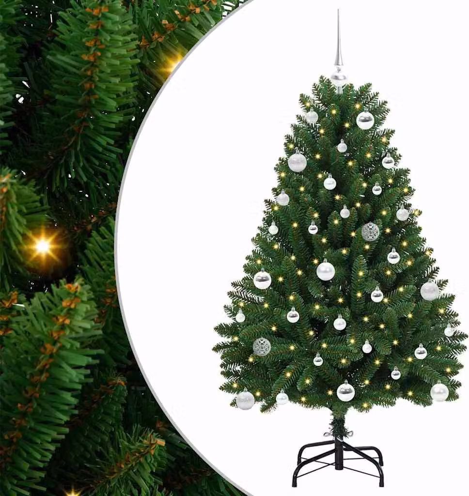 Albero di Natale artificiale Verde 150 cm PVC e Metallo