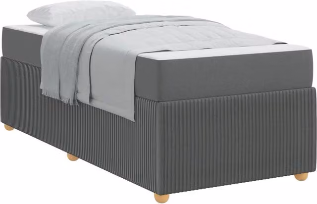 Letto singolo | Letto per adulti | Struttura del letto Grigio scuro 100 x 200 cm Tessuto