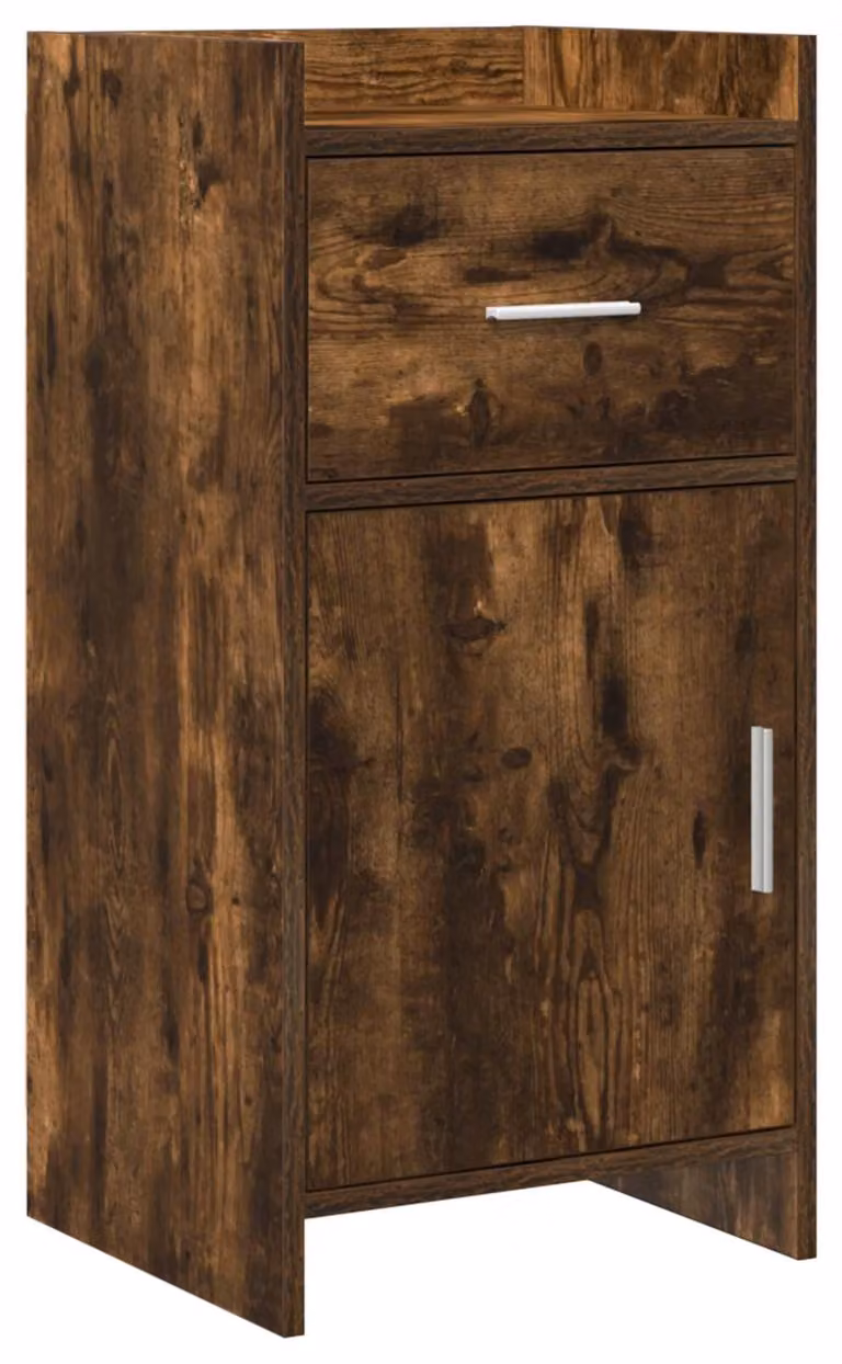 Mobiletto servitore in legno effetto noce, dimensioni 40 x 36 x 80 cm, realizzato in legno composito