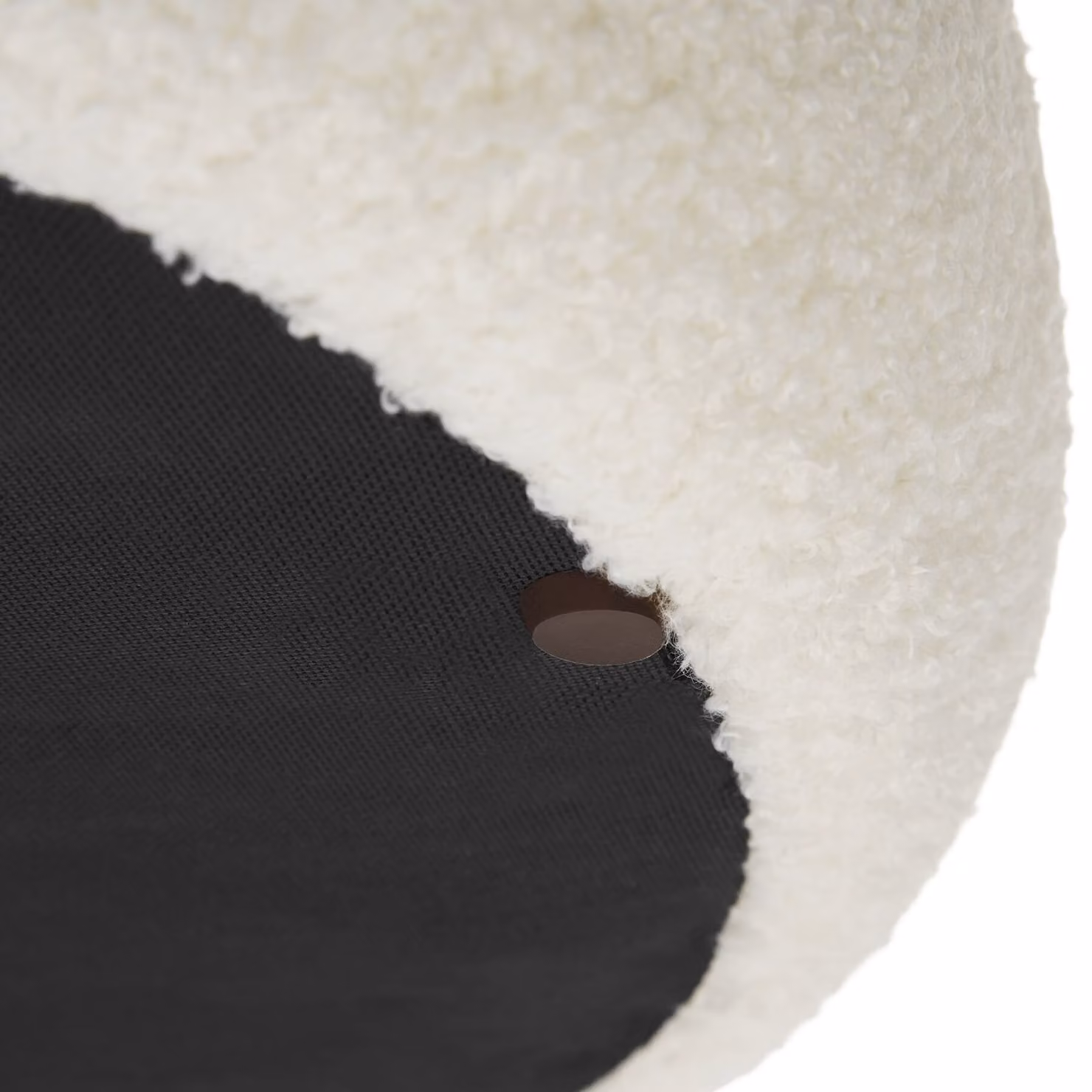 Panca contenitore imbottita Altu tectake in tessuto bouclé bianco con ampio spazio interno L/P/H: 150 x 45 x 42 cm – 1