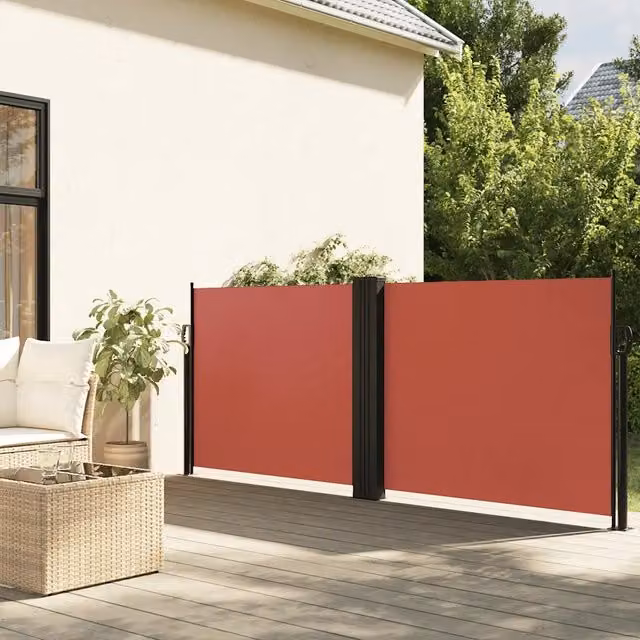 Tenda da sole laterale retrattile Design In arancione in poliestere e acciaio L: 600 cm, H: 100 cm – 1