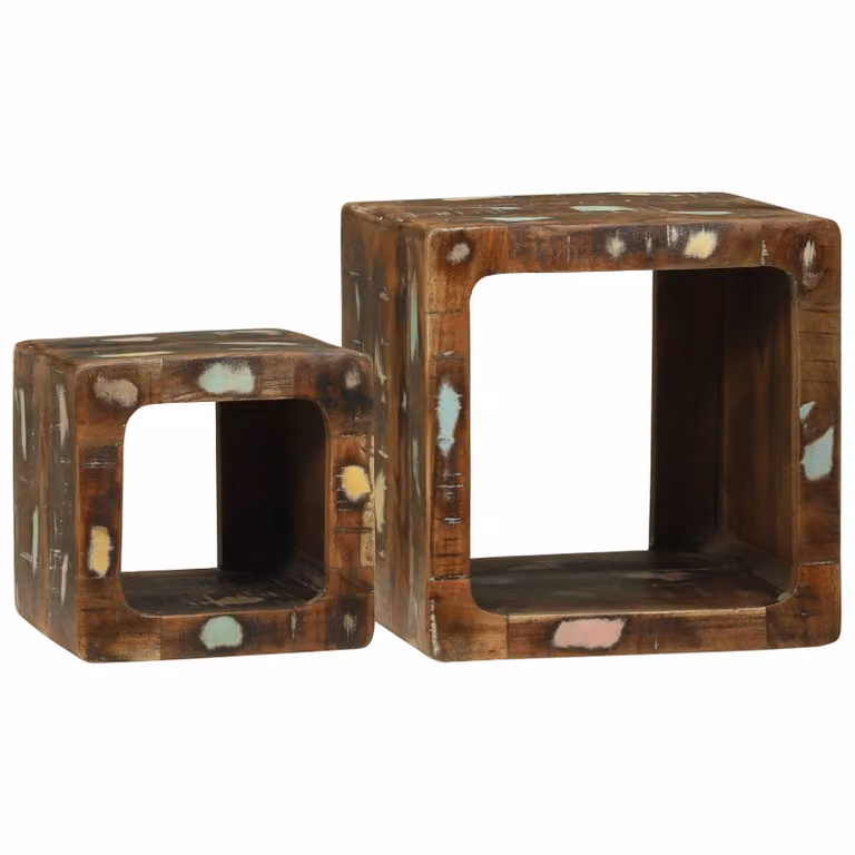 Set di 2 unità TV vidaXL in legno multicolore per soggiorno, L/P/H: 36 x 30 x 36 cm