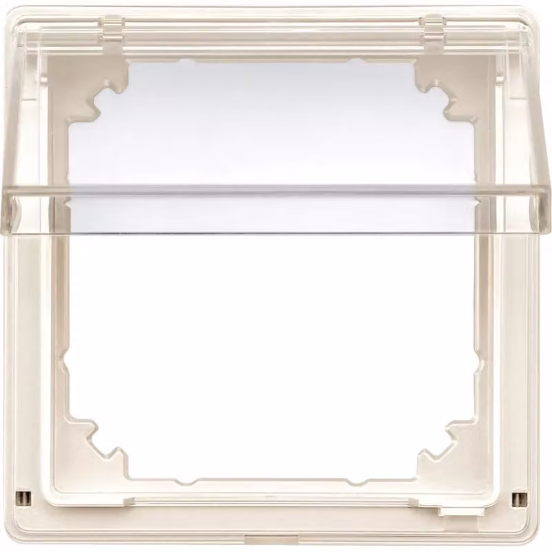 Anello distanziatore con coperchio ribaltabile trasparente, bianco, AQUADESIGN