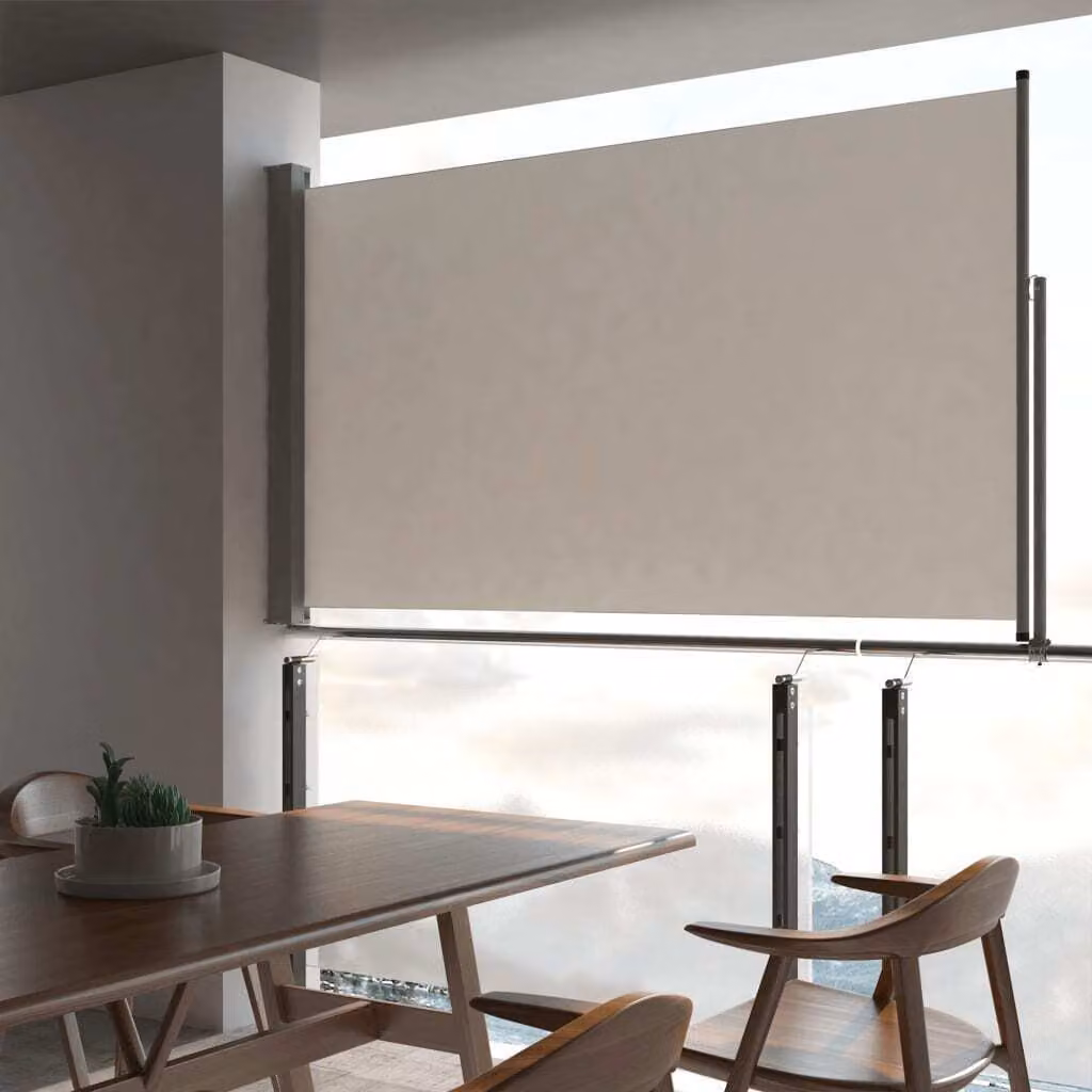 The Living Store Tenda laterale estensibile 140x300 cm Crema