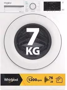 Lavatrice a carica frontale Whirlpool WAM 762W IT bianca, capacità 7,0 kg e velocità di centrifuga 1200 giri/min