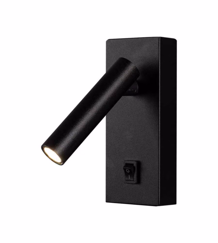V-TAC Applique per Lettura LED 2W Orientabile con Tasco On/Off Colore Nero 4000K