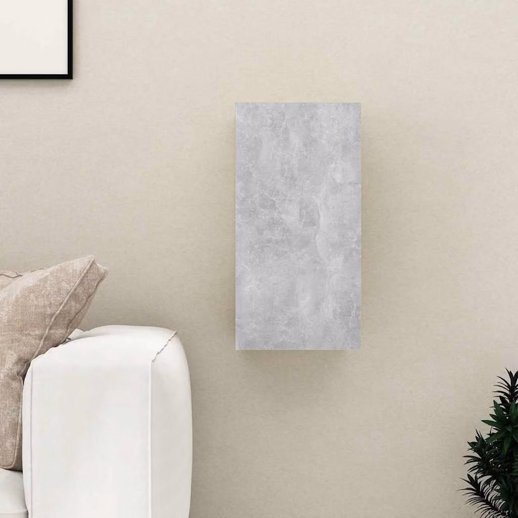 vidaXL Mobile Porta TV Moderno in Legno Multistrato e MDF, Grigio Cemento, L 30,5 cm x P 30 cm x H 60 cm