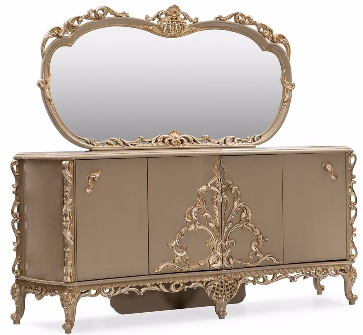 Casa Padrino Credenza barocca con specchio grigio/oro - Mobili barocchi - Mobili barocchi - Mobili barocchi - Nobile e magnifico