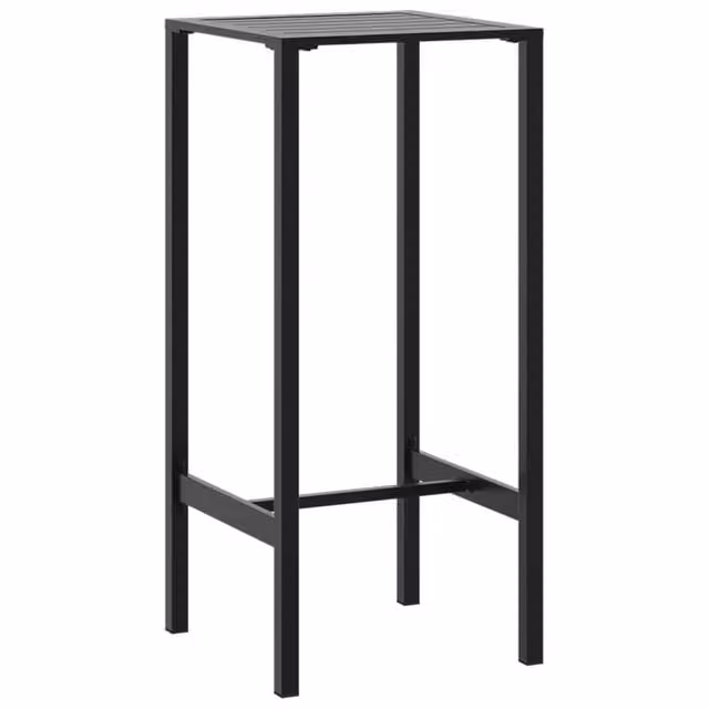Tavolo da Bar Moderno Design In Nero Opaco in Acciaio Verniciato a Polvere L/P/H: 50 x 50 x 110 cm