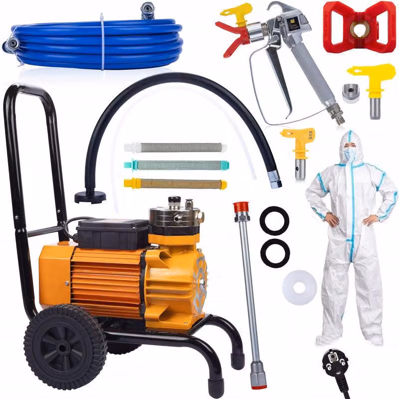 Sistema professionale di verniciatura a spruzzo con motore potente – Pistola a spruzzo da 3500W per pareti e legno