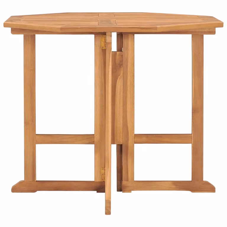 vidaXL Tavolo da pranzo pieghevole da giardino 90x90x75 cm in legno massiccio di teak