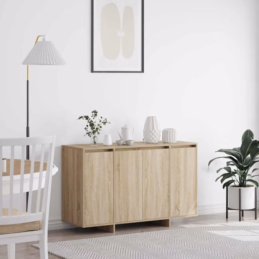 Credenza moderna vidaXL in legno ingegnerizzato color rovere Sonoma, L 120 x P 41 x H 75 cm