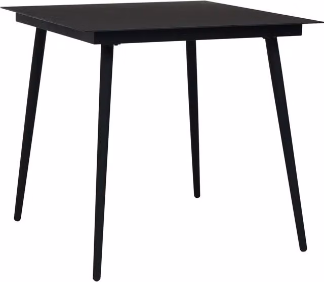 Set da Pranzo da Esterni 5 pz in Corda di Cotone e Acciaio Nero 3058276