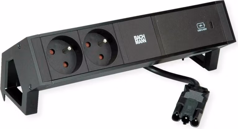 Bachmann Desk2 2Xute 1Xusb C 60W 0,2M Gst18 Ral9005
