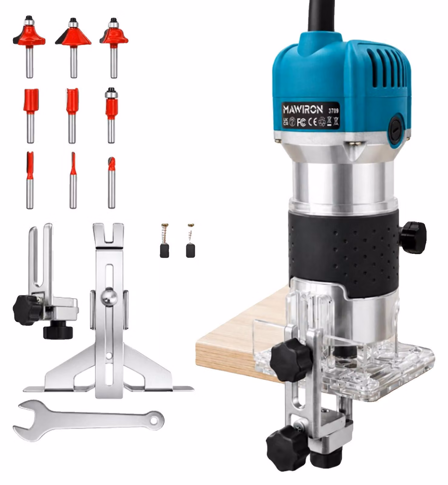 Fresatrice, design ergonomico, include diverse punte, spina europea da 220-240V