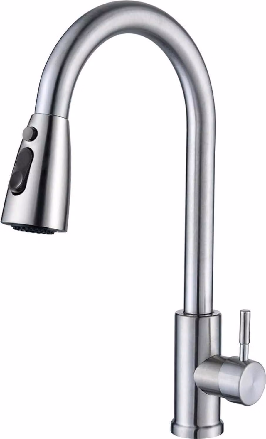 Rubinetto da cucina estraibile Miscelatore ad alta pressione Getto orientabile a 360° 3 modalità acciaio inox