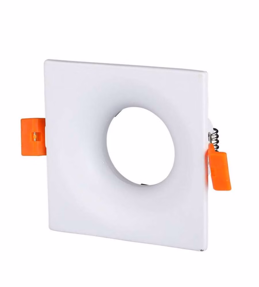 Portafaretto LED da incasso quadrato V-TAC colore bianco per lampadine GU10