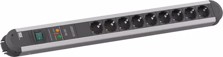 BACHMANN Primo Presa a 9 vie con protezione completa degli apparecchi e interruttore, 1,75 m