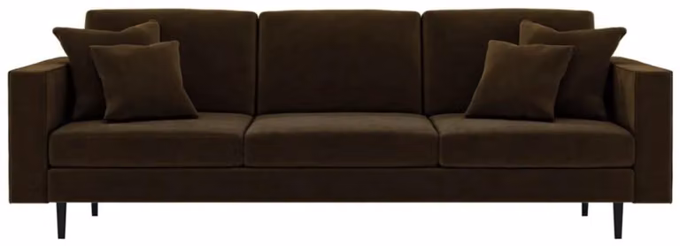 Braun Viersitzer Sofa Stoff Wohnzimmer Design Couchen Polster Sofas Kreative